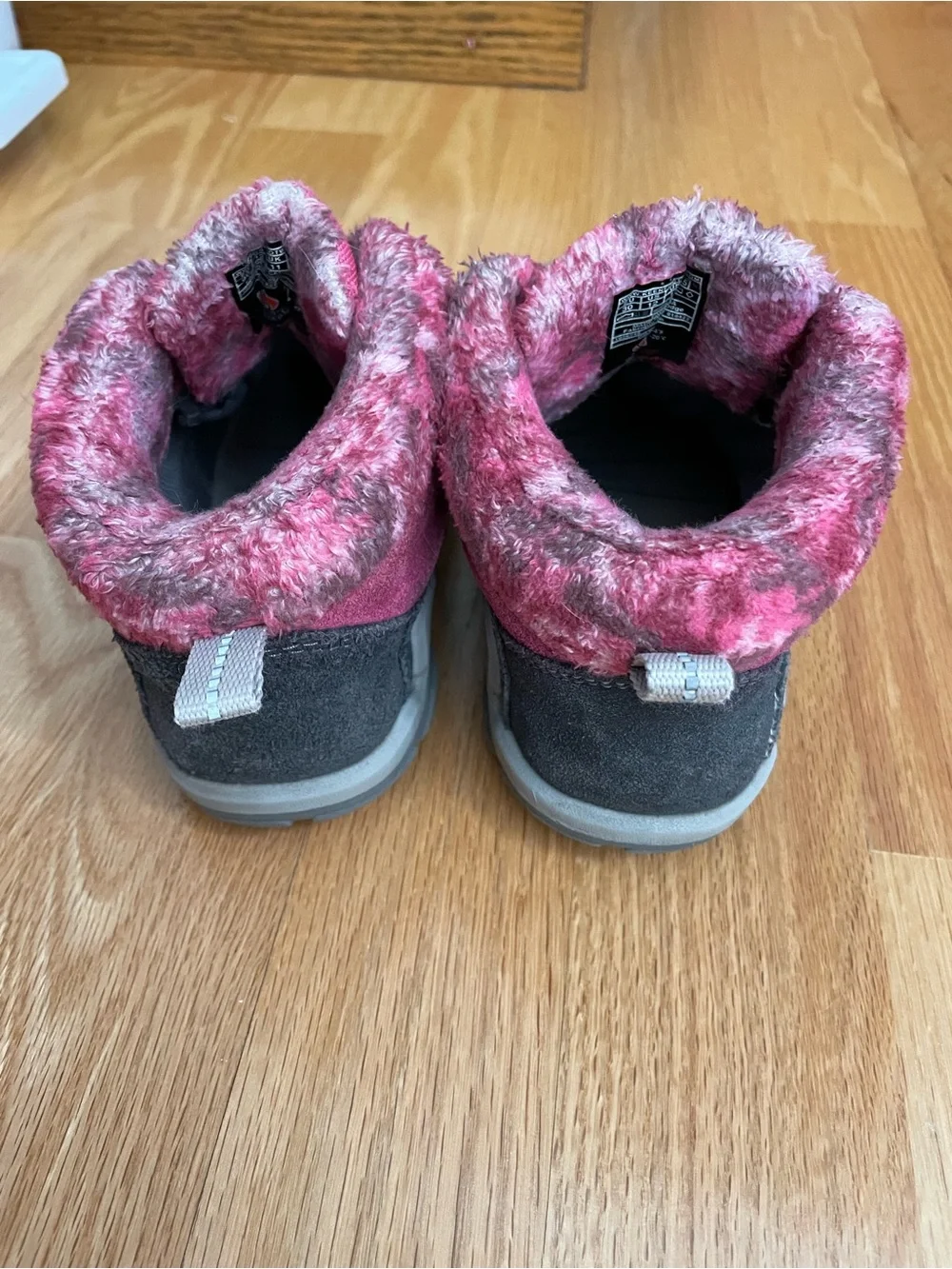 KEEN Kids Pink and Gray Waterproof Winter Boots